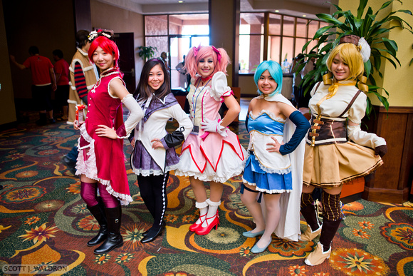 A Madoka group photo taken with the D600 and 28mm f1.8 lens.